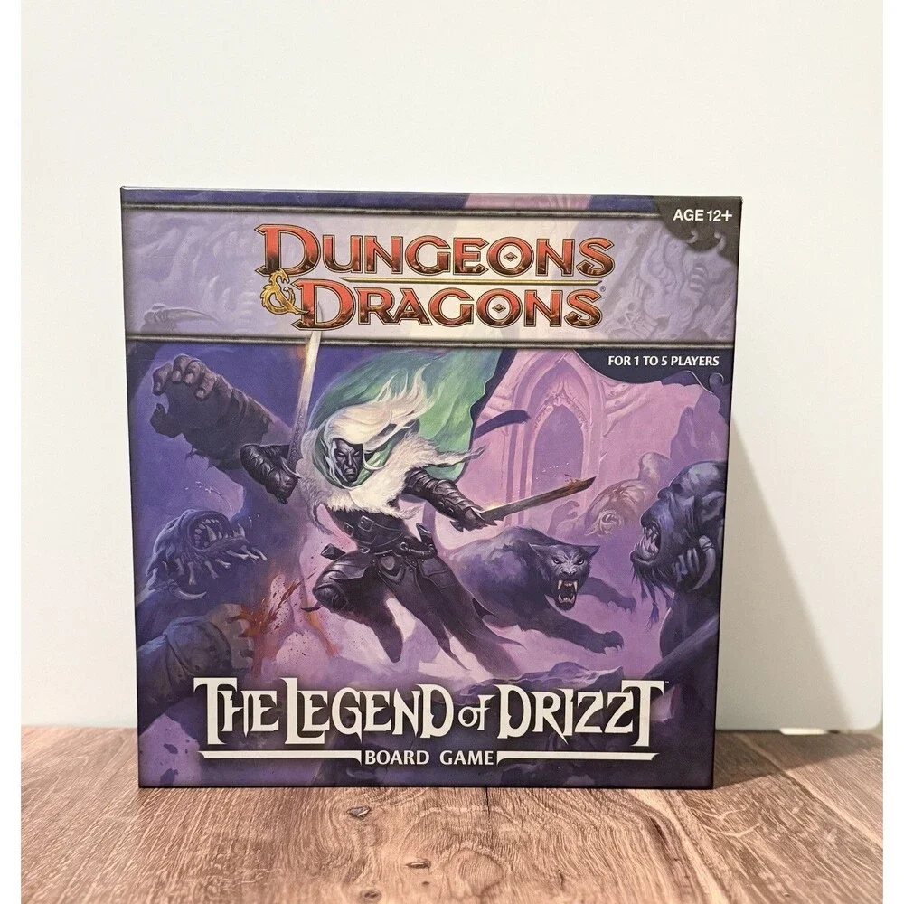 Dungeons & Dragons The Legend of Drizzt Fantasy Board Game, 1-5P, Ages 12+